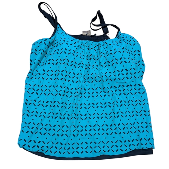 Sea Other - Sea Blue Patterned Swim Top Roomy Women's 1X